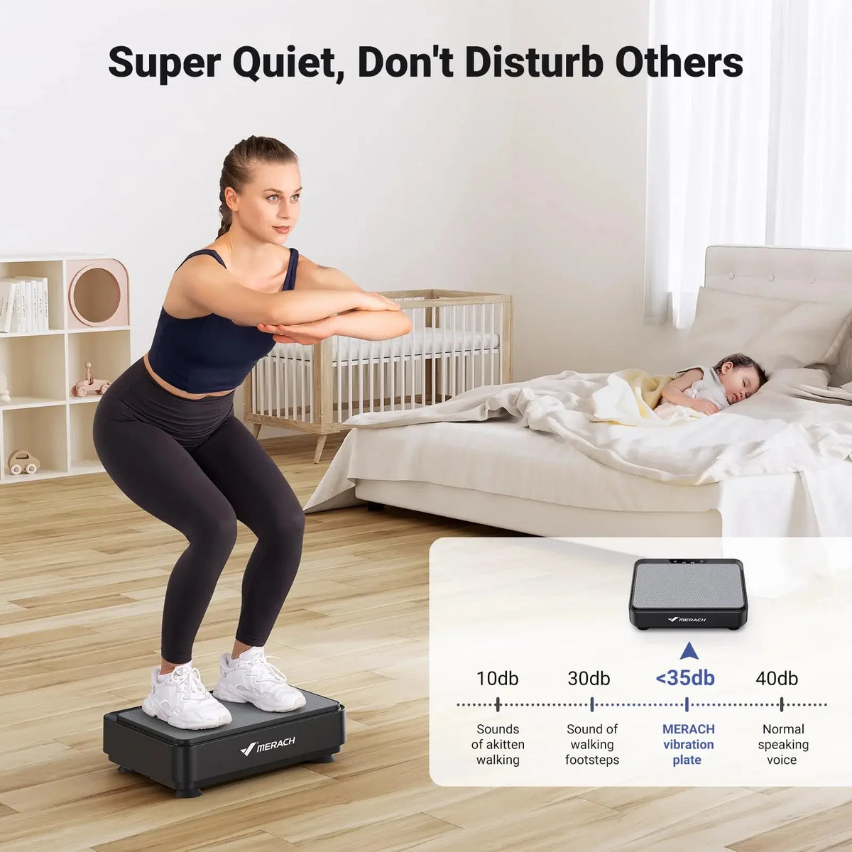 Mini Vibration Plate 99-Speed Remote & Resistance Bands