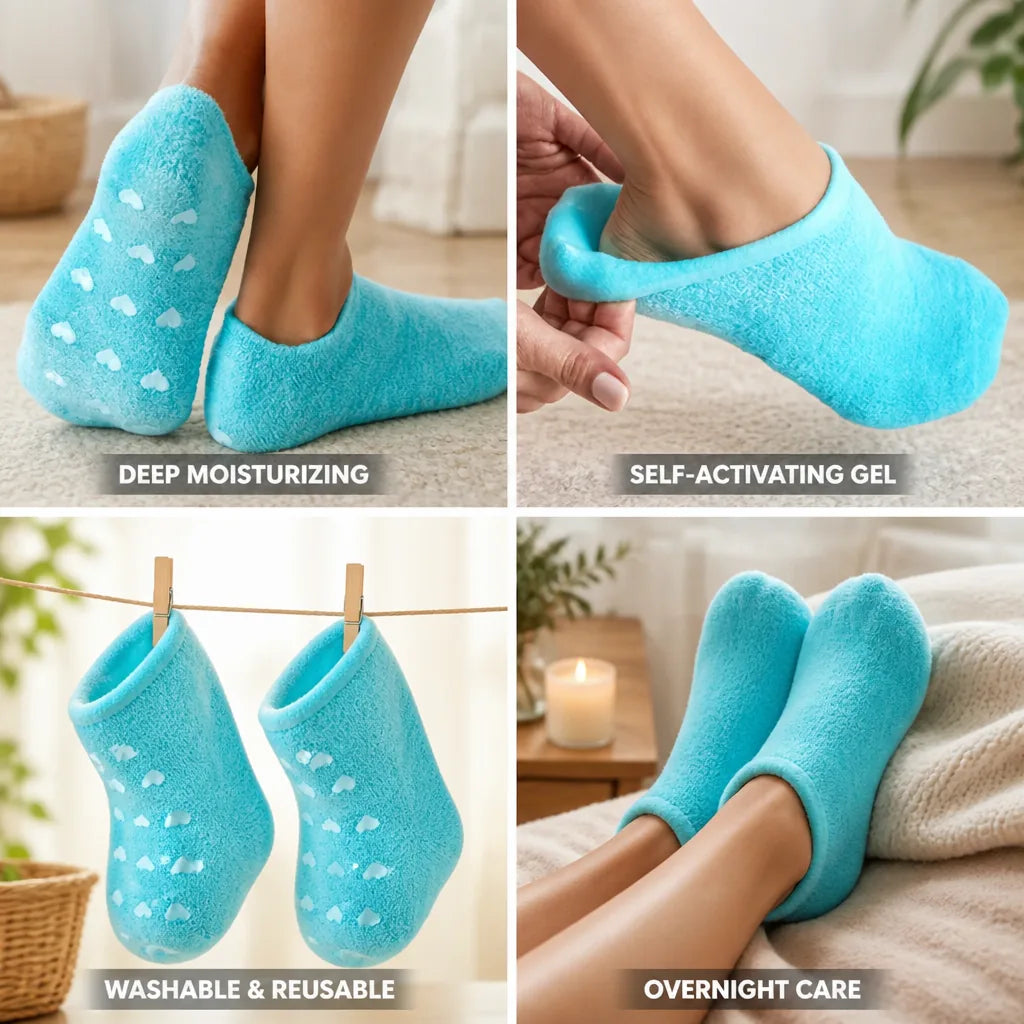 Moisturizing Foot Socks Self-Activating Gel Jojoba Oil