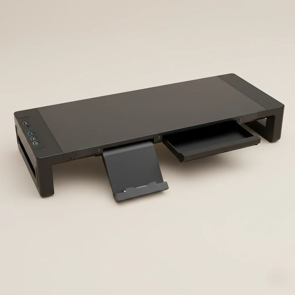 Monitor Stand Riser Adjustable Height Optional USB