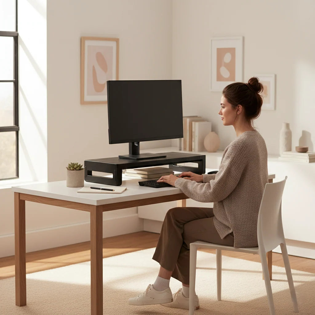 Monitor Stand Riser Adjustable Height Optional USB