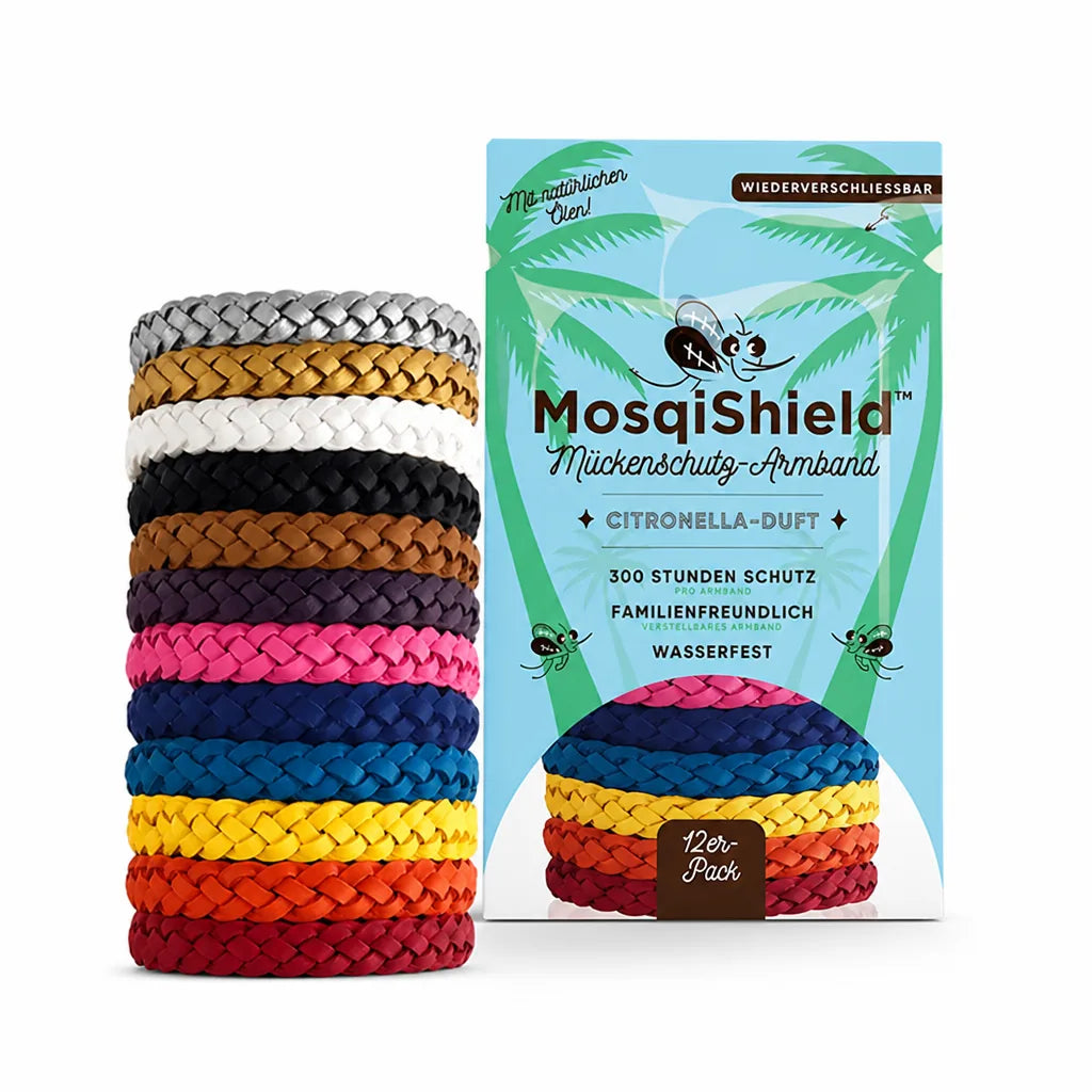 Mosquito Repellent Bracelet Waterproof Natural 12 Pack