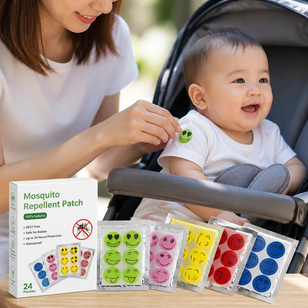 Mosquito Repellent Stickers 24-Hour Protection Natural Lemongrass & Lavender