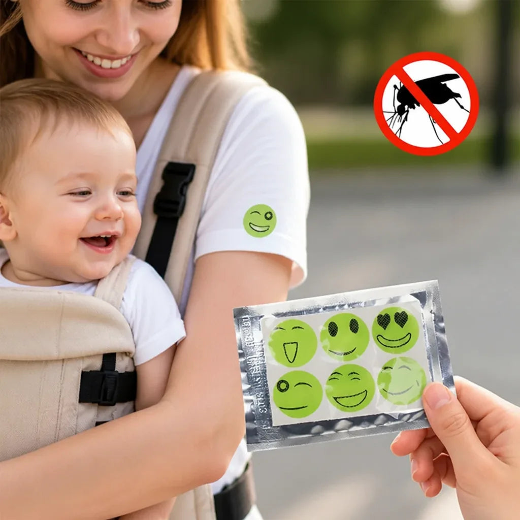 Mosquito Repellent Stickers Baby-Safe Natural Essential Oils 24-Hour Protection