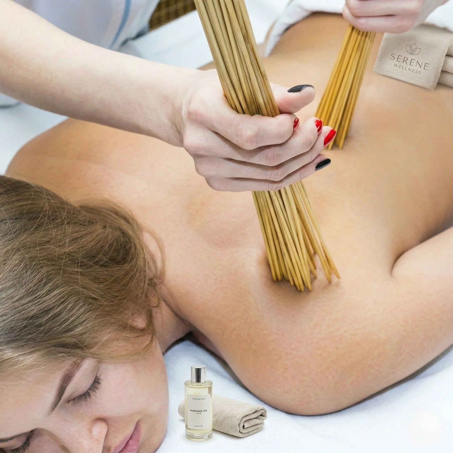 Muscle Massage Roller Bamboo Textured Portable