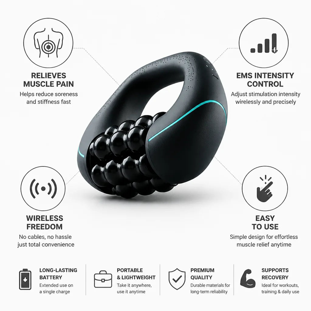 Muscle Stimulator Wireless EMS Intensity Control