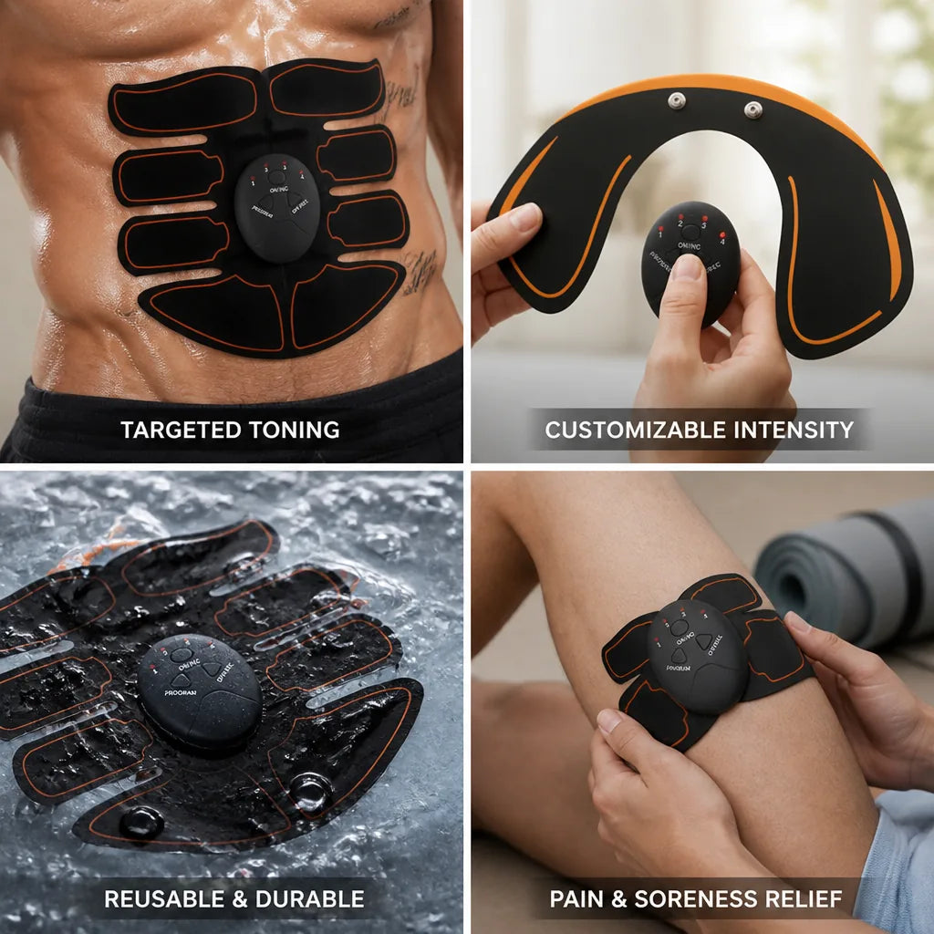 Muscle Stimulator Wireless Pads Abs & Glute Toning