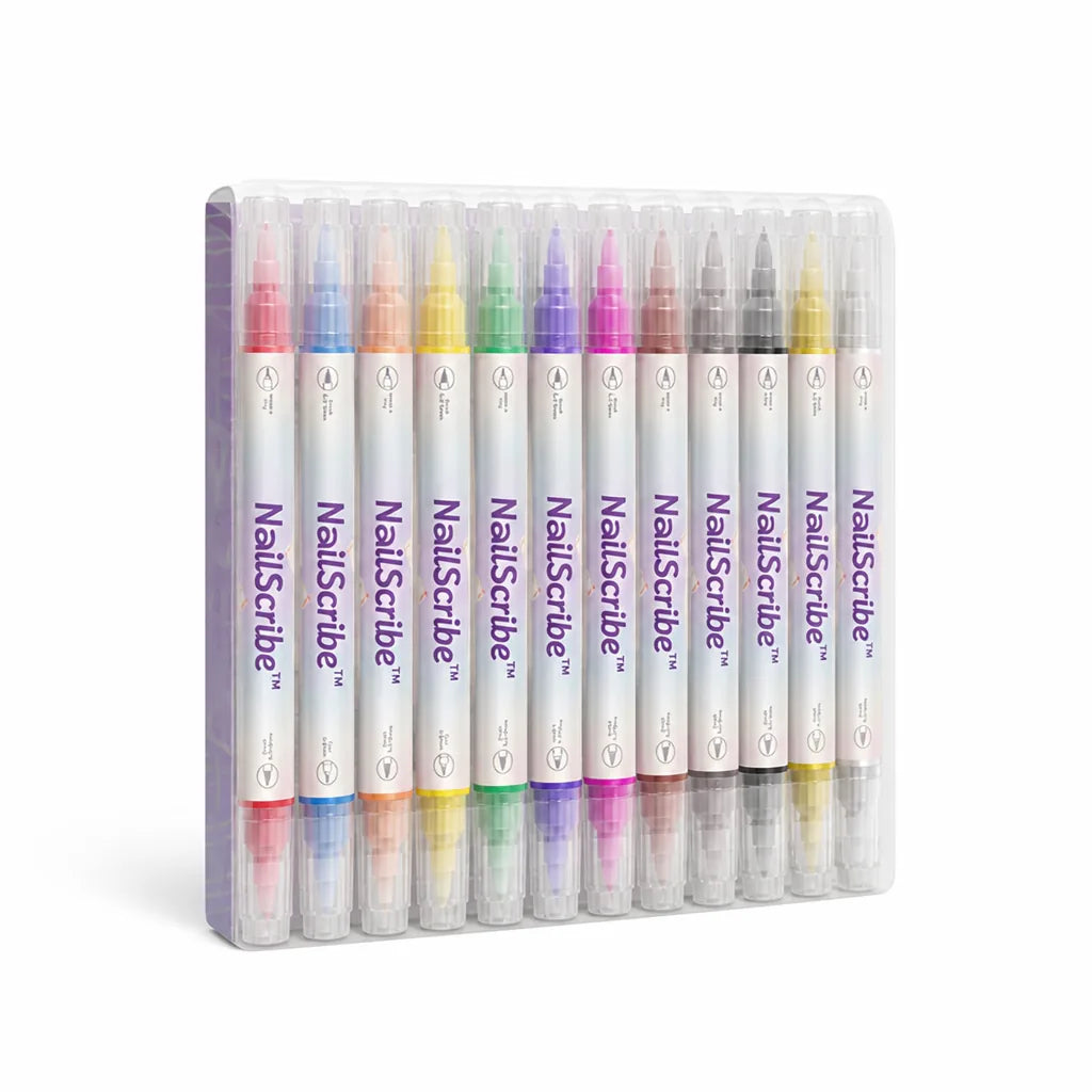 Nail Art Marker Set Dual-Tip No-UV 24-Piece