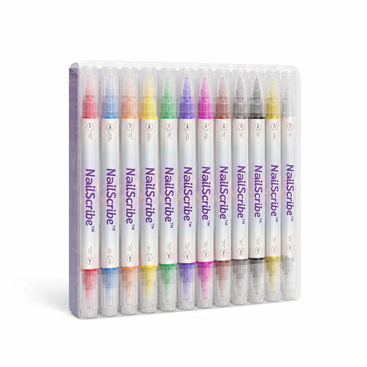 Nail Art Marker Set Dual-Tip No-UV 24-Piece