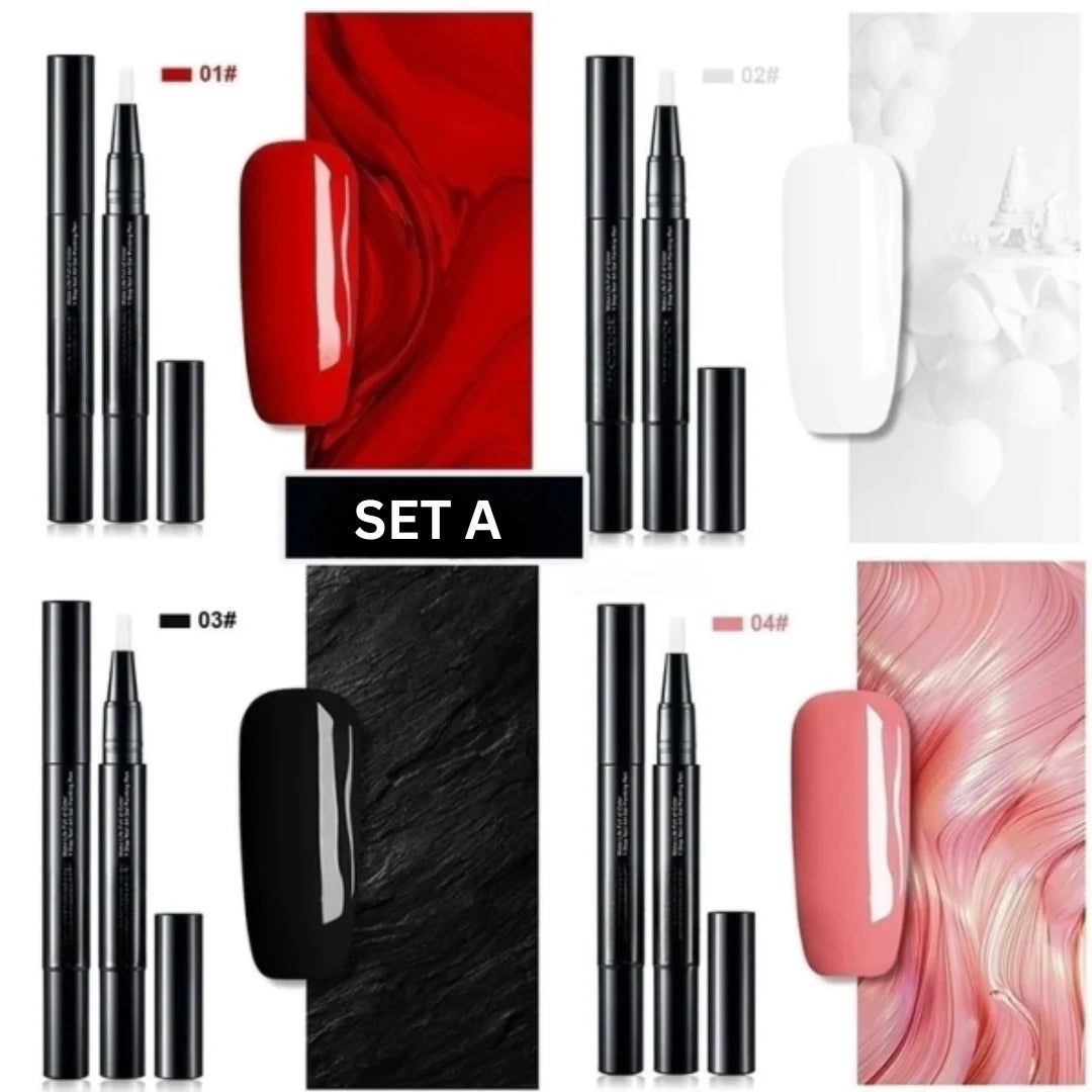 Nail Art Pen One-Step Gel Soft Brush & Twist Applicator