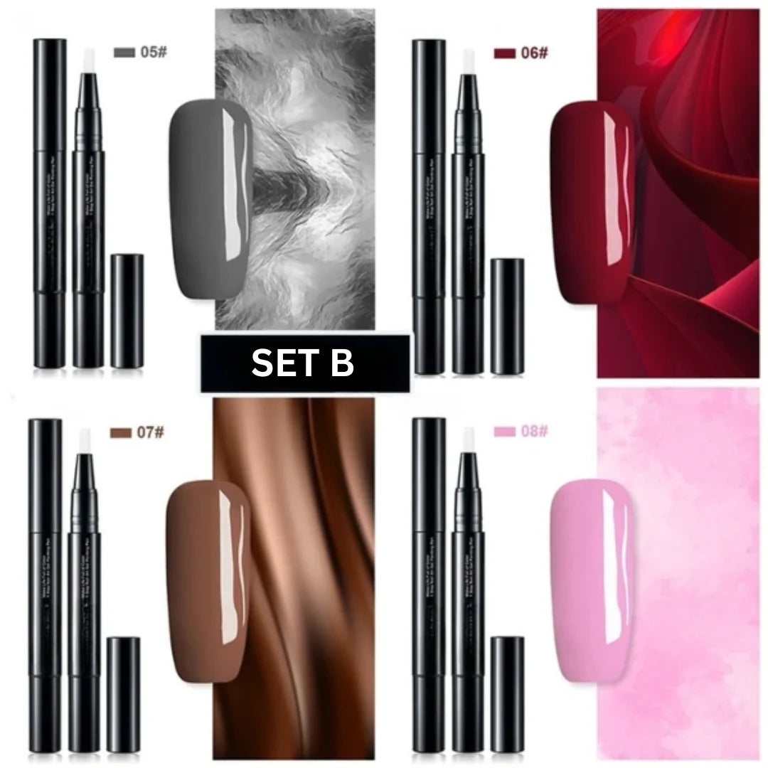 Nail Art Pen One-Step Gel Soft Brush & Twist Applicator