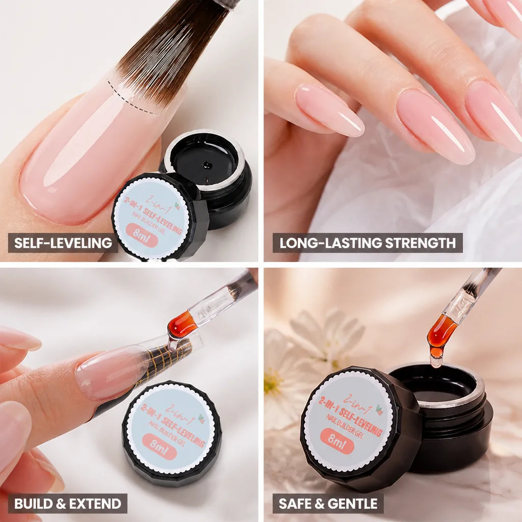 Nail Builder Gel Self-Leveling 2-in-1 Crystal Clear 8ml