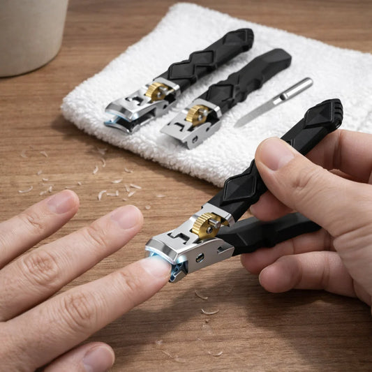 Nail Clipper Set 3-Piece Angled Head & Textured Grip