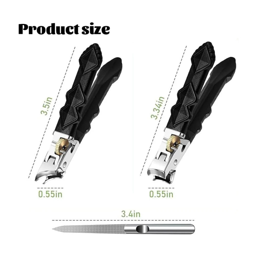 Nail Clipper Set 3-Piece Angled Head & Textured Grip