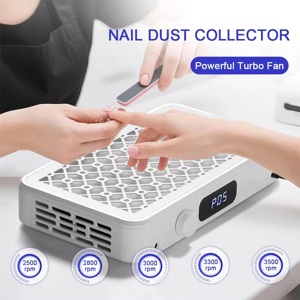 Nail Dust Collector Quiet High-Suction Detachable Filter
