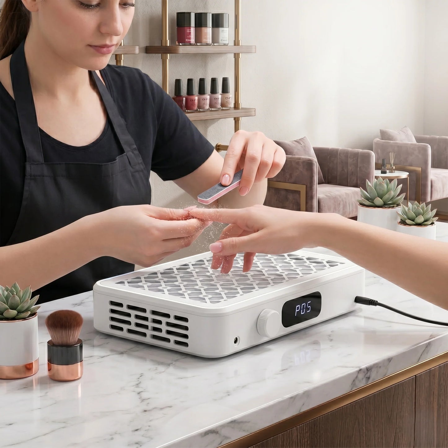 Nail Dust Collector Quiet High-Suction Detachable Filter