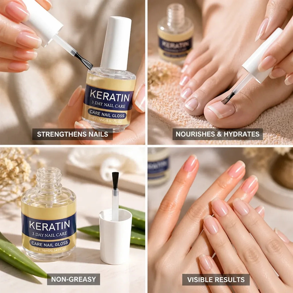 Nail Oil Keratin & Aloe Vera Non-Greasy Fast-Absorbing