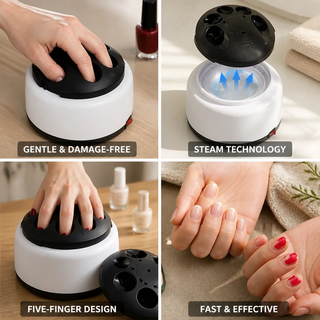 Nail Polish Remover Steam-Powered Acetone-Free Five-Finger