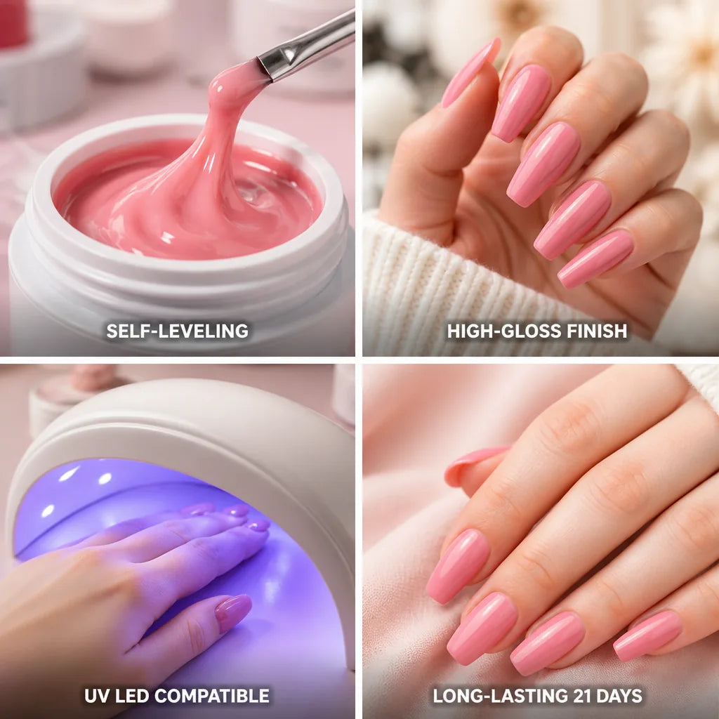 Nail Sculpting Gel High-Gloss 21-Day UV LED