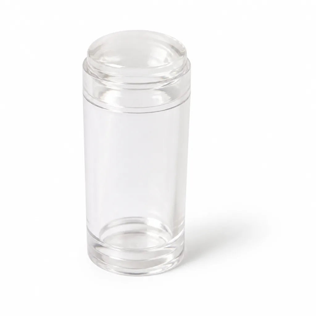 Nail Stamper Precision Crystal-Clear Silicone Scraper & Dust Cap
