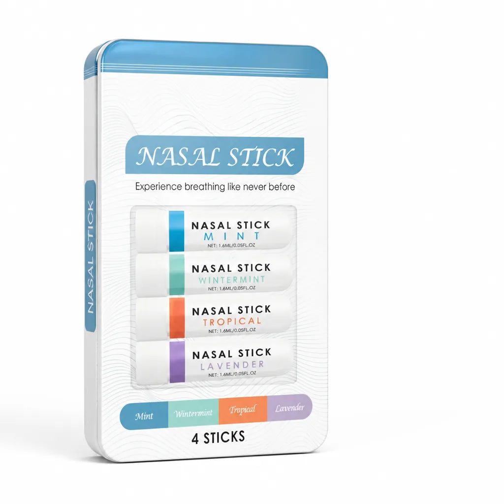 Nasal Inhaler Sticks Menthol & Essential Oils Set of 4