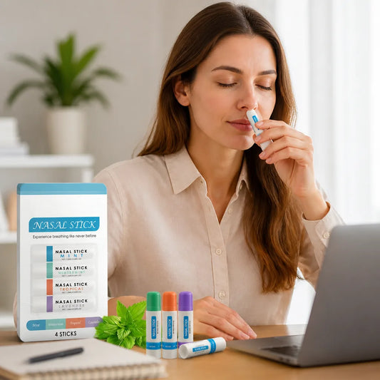 Nasal Inhaler Sticks Menthol & Essential Oils Set of 4