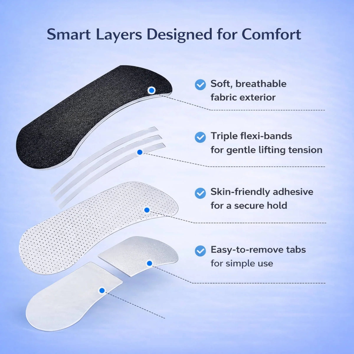 Nasal Strips Breathable Flexible Lift Skin-Friendly Adhesive