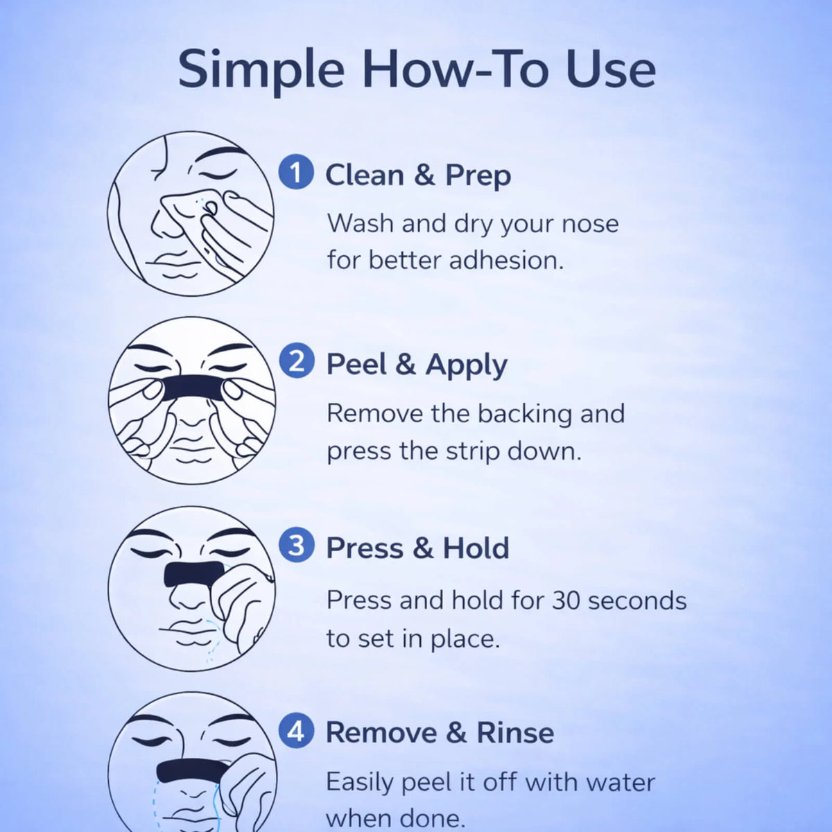 Nasal Strips Breathable Flexible Lift Skin-Friendly Adhesive