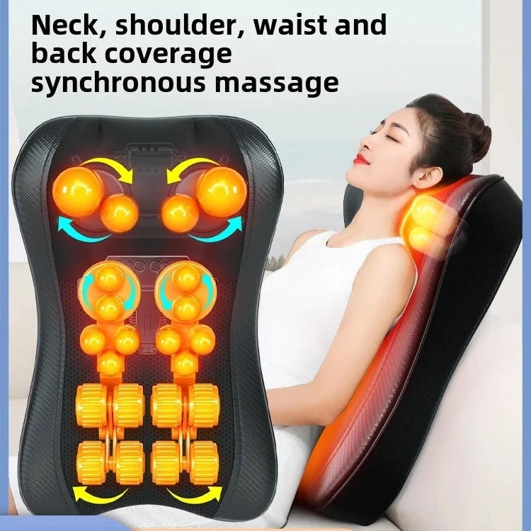 Neck & Back Massage Pillow Shiatsu Deep Kneading Soothing Heat
