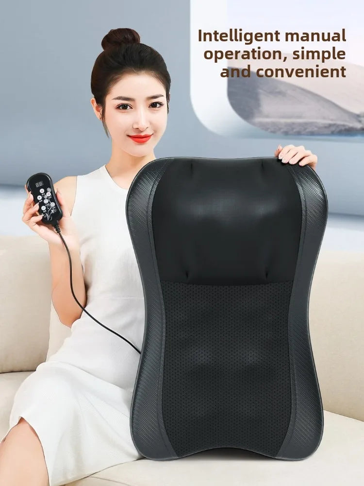 Neck & Back Massage Pillow Shiatsu Deep Kneading Soothing Heat