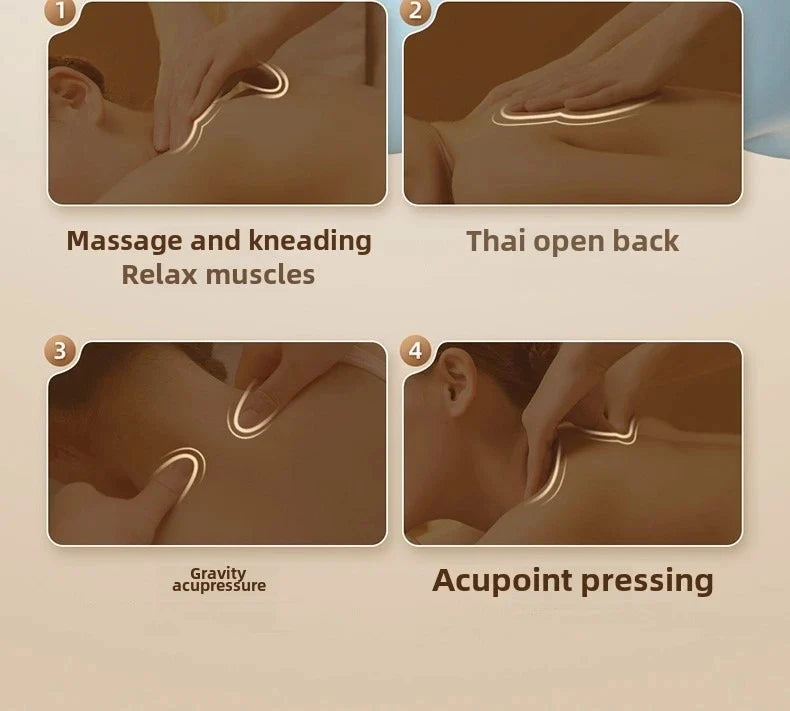 Neck & Back Massage Pillow Shiatsu Deep Kneading Soothing Heat