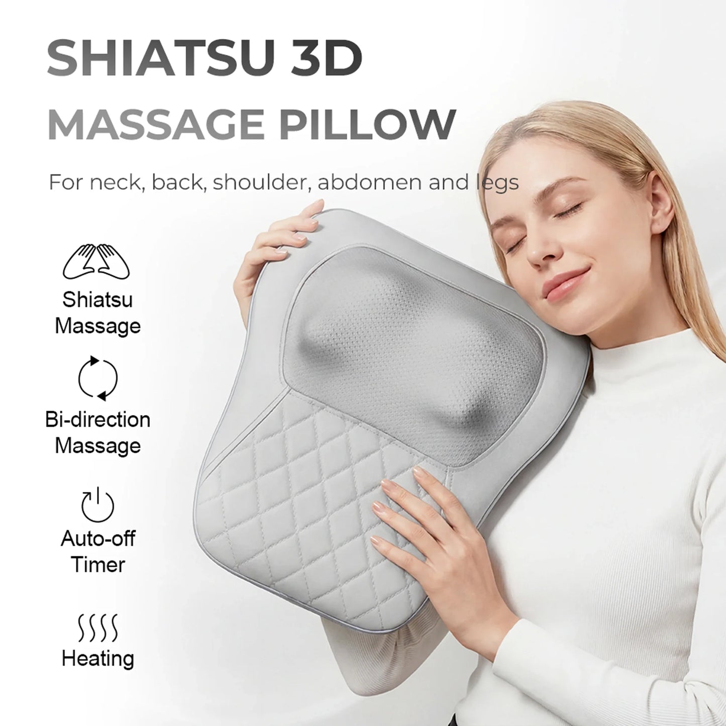 Neck & Back Massager 3D Shiatsu Lumbar Support