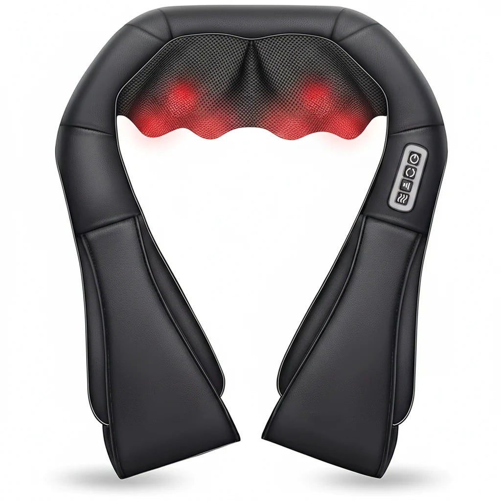 Neck & Back Massager Heated Adjustable Intensity