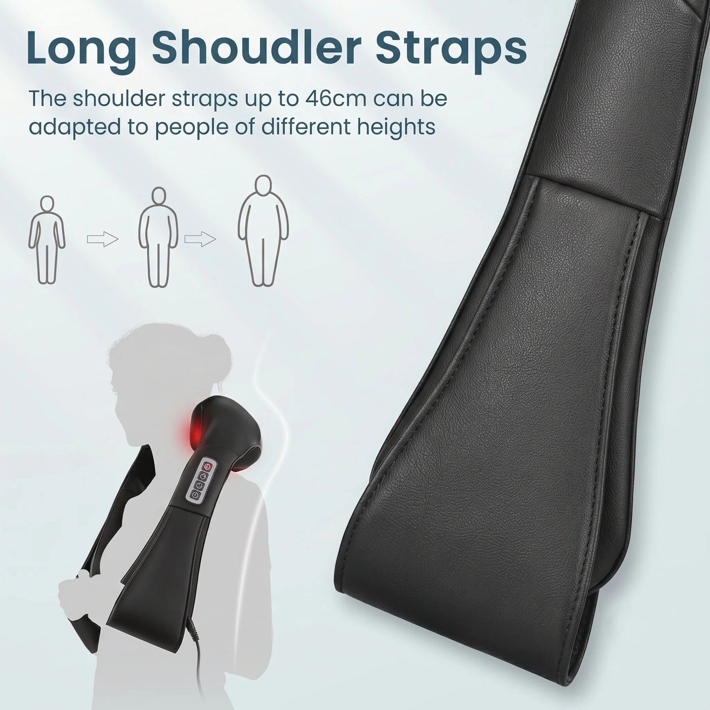 Neck & Back Massager Heated Adjustable Intensity