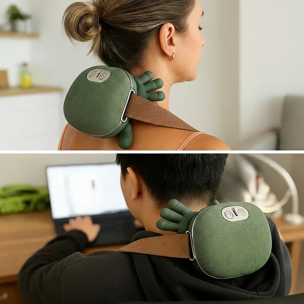 Neck & Back Massager Pressing & Vibration Rechargeable USB-C