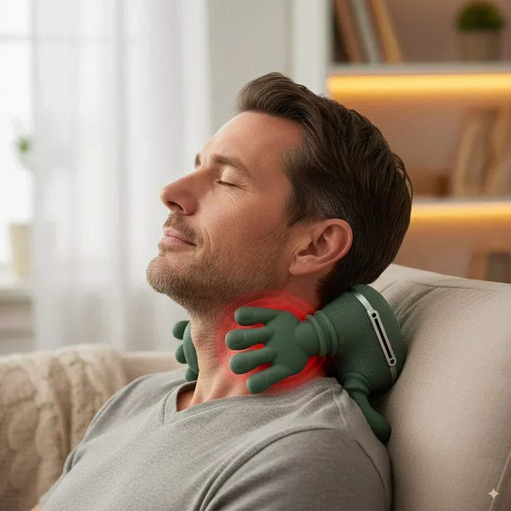 Neck & Back Massager Pressing & Vibration Rechargeable USB-C