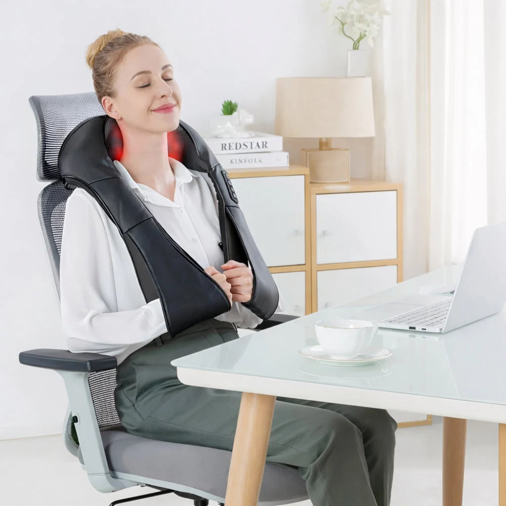 Neck & Back Massager Shiatsu Deep Kneading Heat