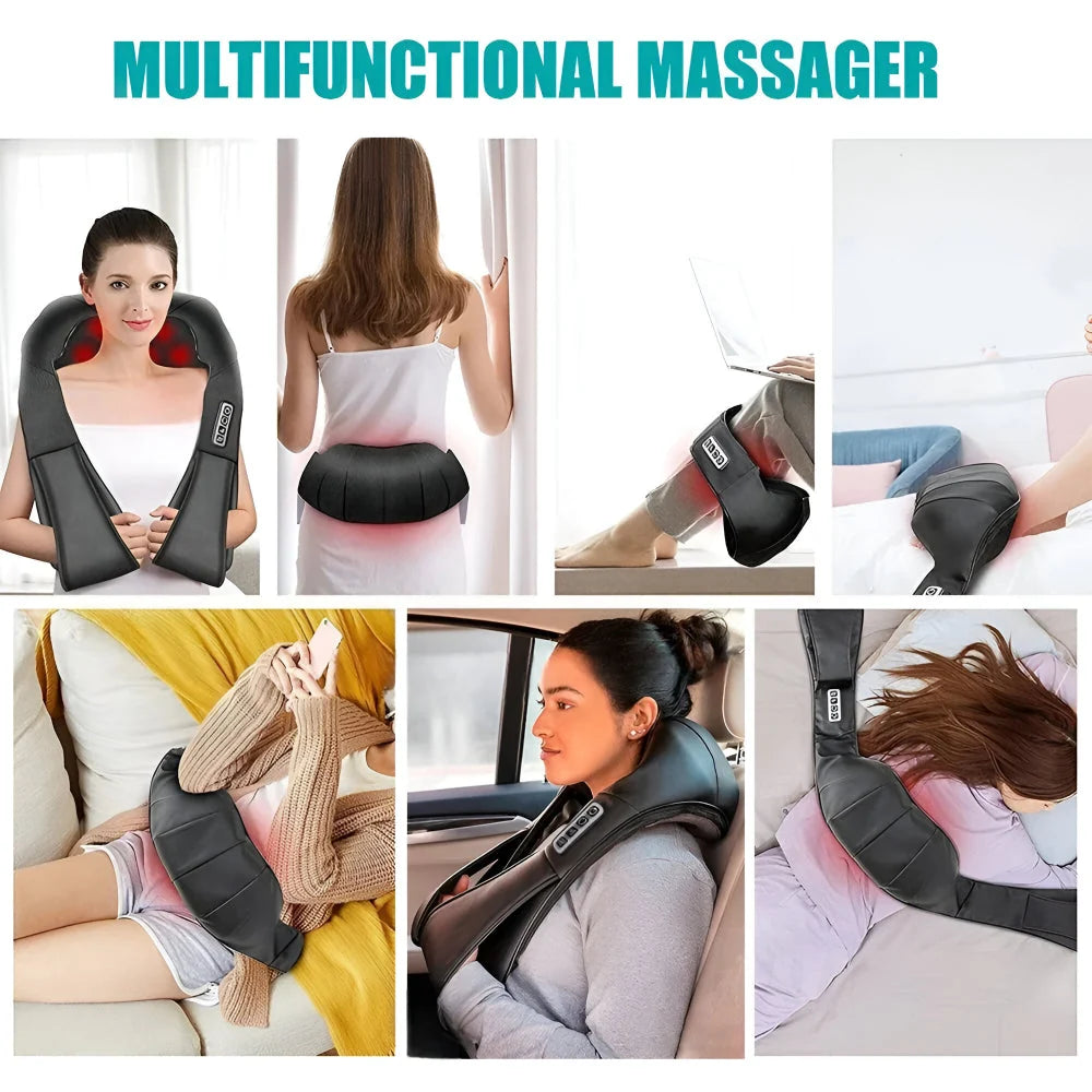 Neck & Back Massager Shiatsu Deep Kneading Heat