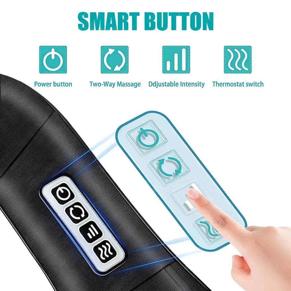 Neck & Back Massager Shiatsu Deep Kneading Heat