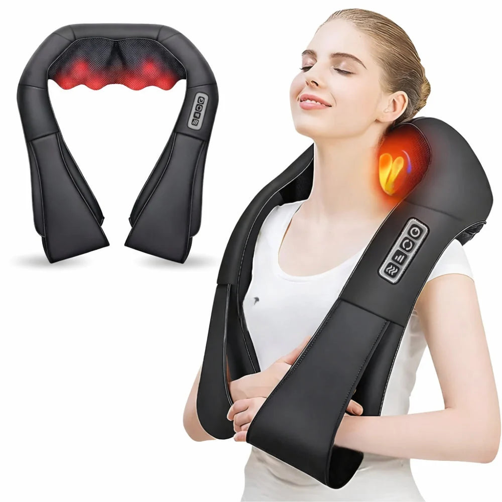 Neck & Back Massager Shiatsu Deep Kneading Heat