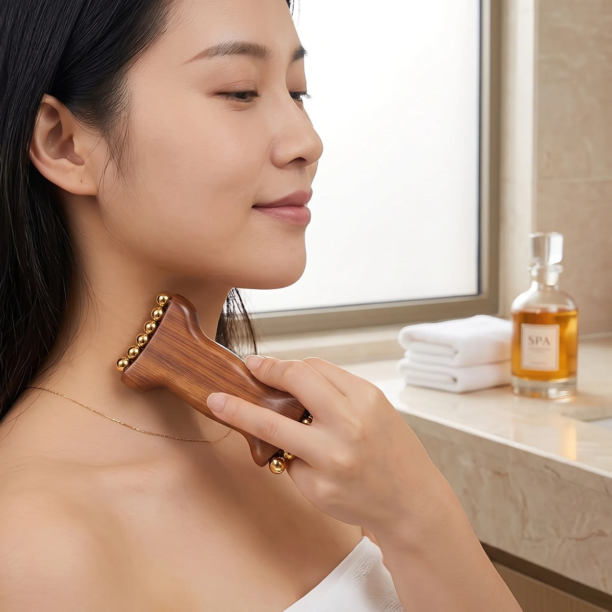 Neck & Body Massage Roller Wooden Ergonomic