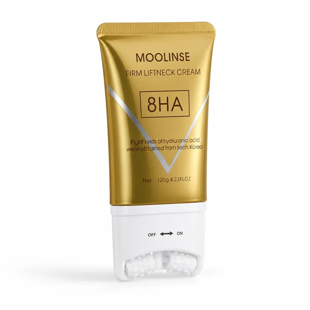 Neck & Décolleté Firming Cream Massage Roller Fast-Absorbing