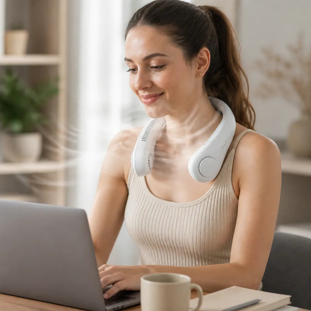 Neck Fan Blade-Free Fine-Mist USB-C Rechargeable 16-Hour