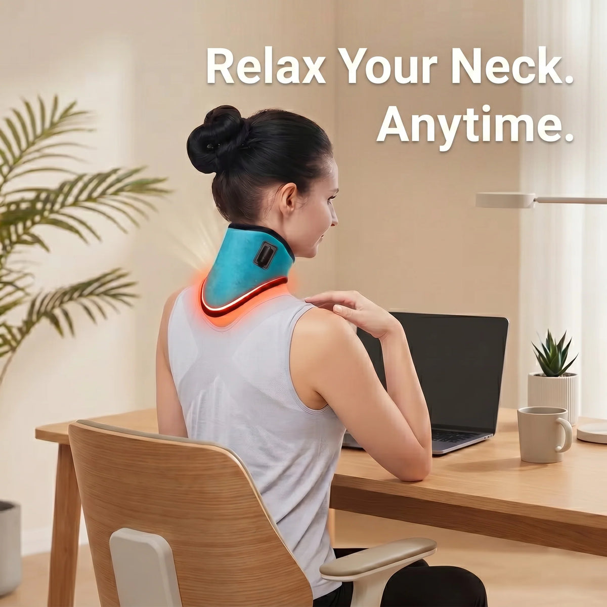 Neck Heating Wrap Adjustable Warmth Lightweight Easy Care