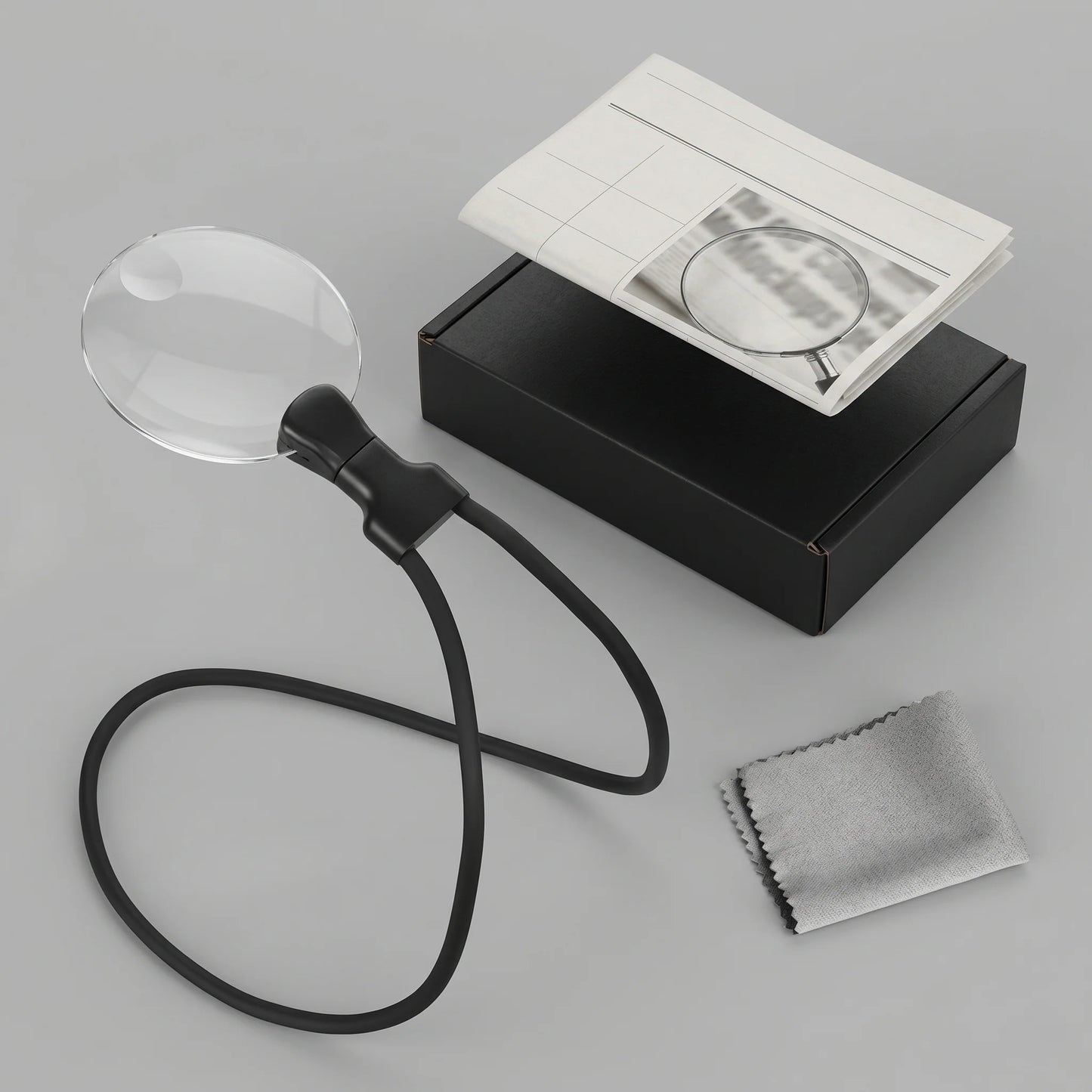 Neck Magnifier Hands-Free Adjustable Focus LED Light