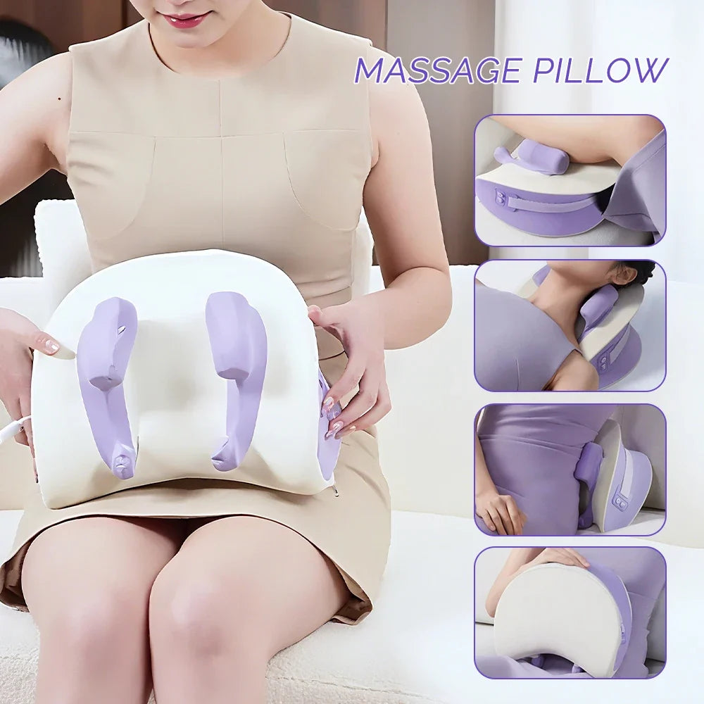 Neck Massage Pillow Wireless 6D Kneading Heated