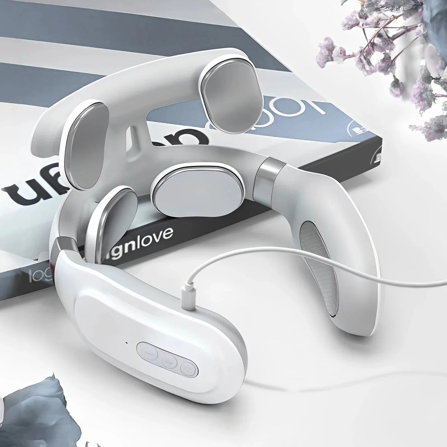 Neck Massager Cordless EMS & Heat Hands-Free