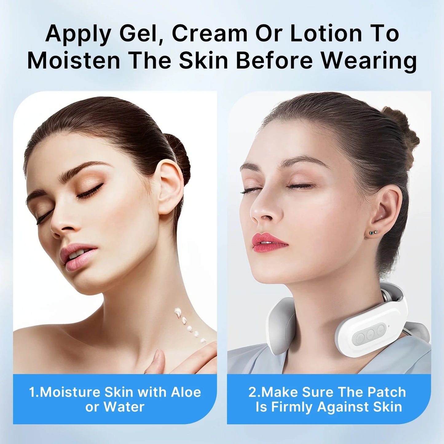 Neck Massager Cordless EMS & Heat Hands-Free