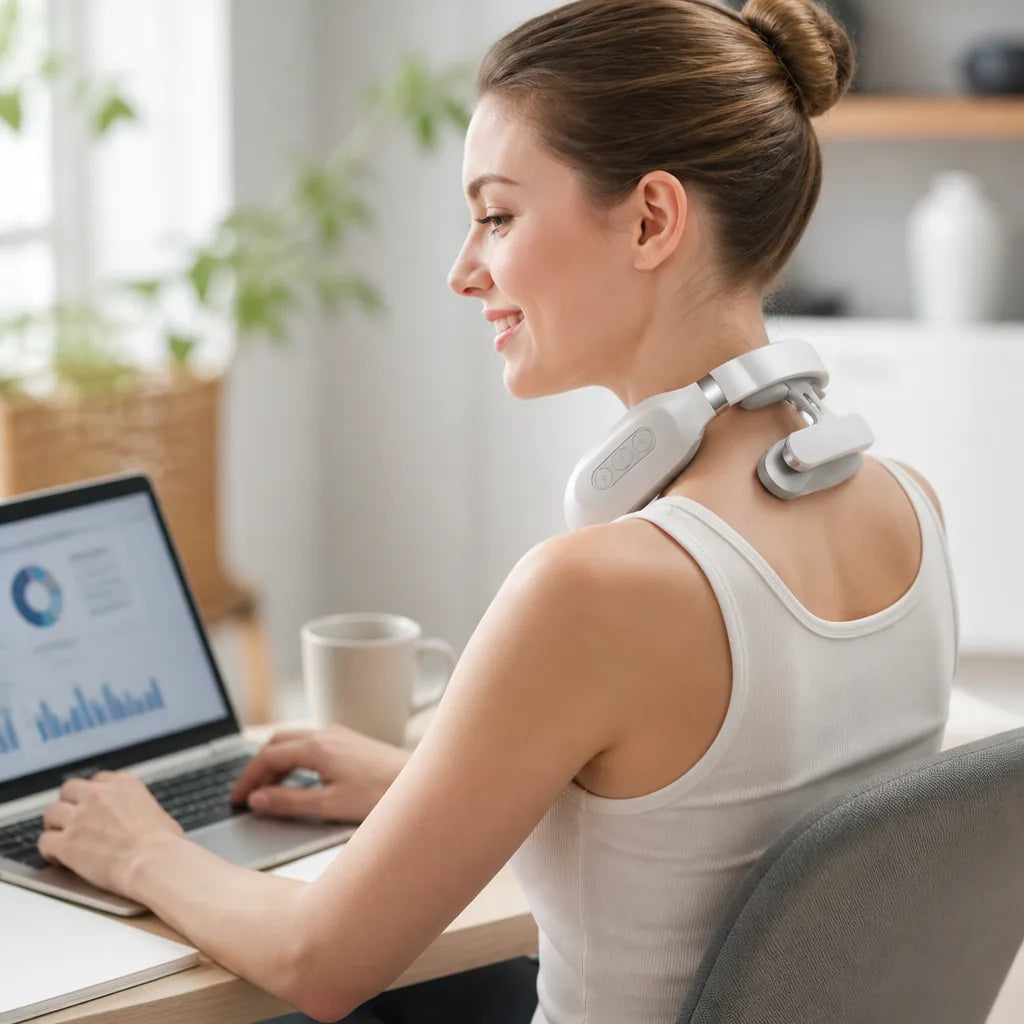 Neck Massager Heat & Vibration USB Rechargeable