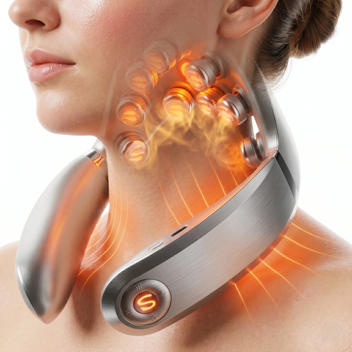 Neck Massager Heated Deep Tissue Ergonomic Fit
