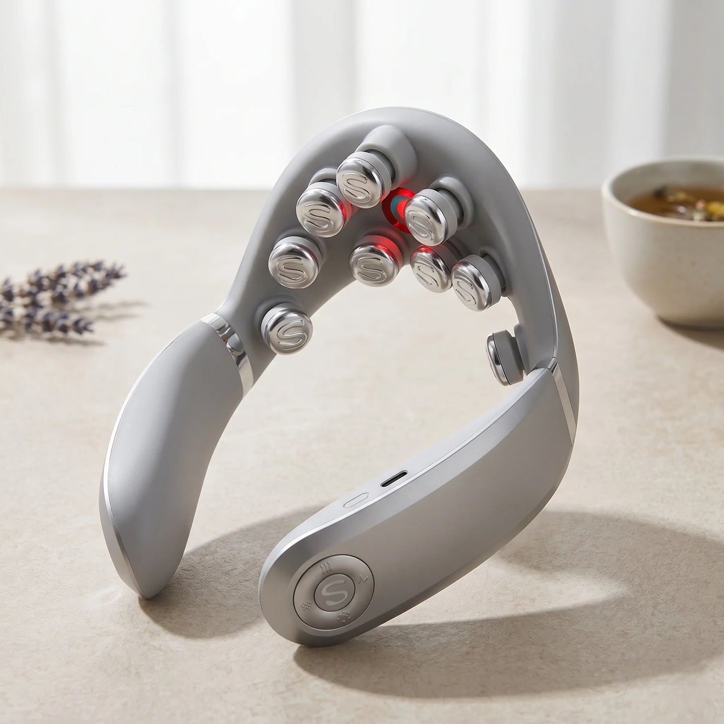 Neck Massager Heated Deep Tissue Ergonomic Fit